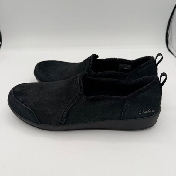 Skechers Madison Avenue - Plushed slip-on black suede sz 10 - Picture 5 of 9